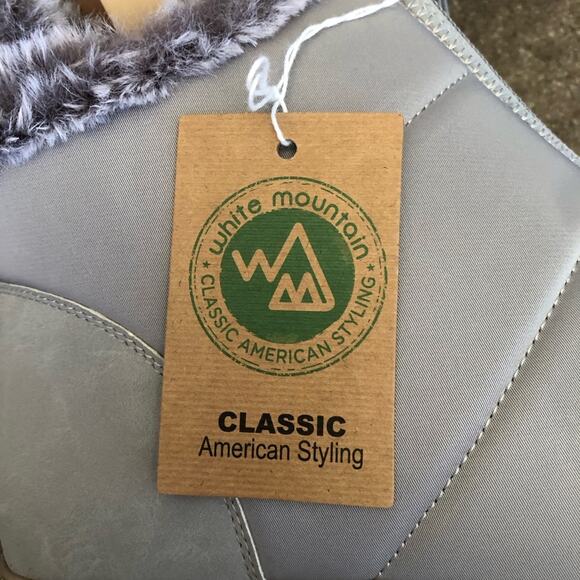 White Mountain Tamarin Puffer Ankle Zip Cozy Bootie Faux Fur Lined Size 7.5 NWB - Picture 9 of 13